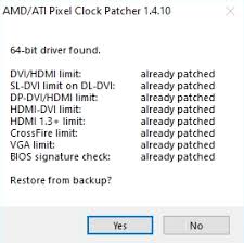 AMD/ATI Pixel Clock Patcher (atikmdag patcher)